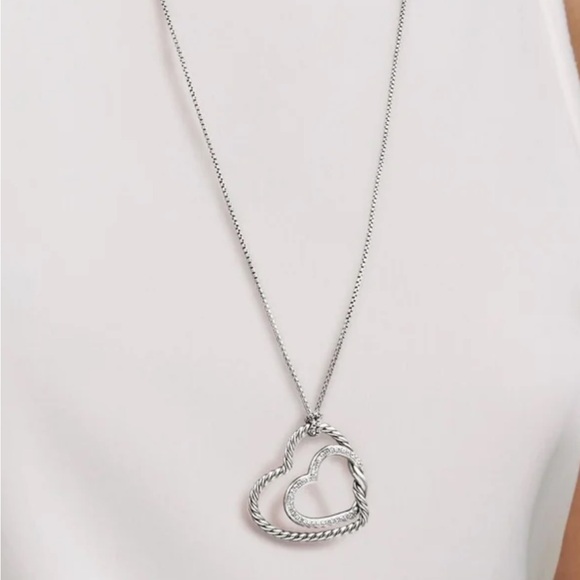 David Yurman Gold and Silver Heart Necklace Brand new - Picture 7 of 7